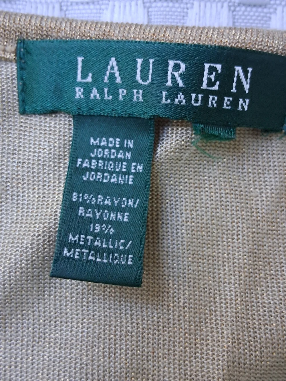 Lauren Ralph Lauren Sleeveless Tank Top Gold